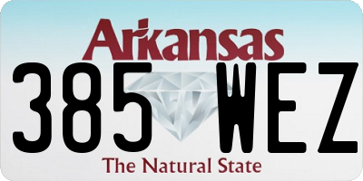 AR license plate 385WEZ