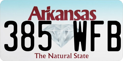 AR license plate 385WFB