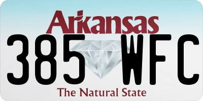 AR license plate 385WFC