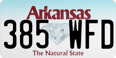 AR license plate 385WFD