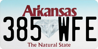 AR license plate 385WFE