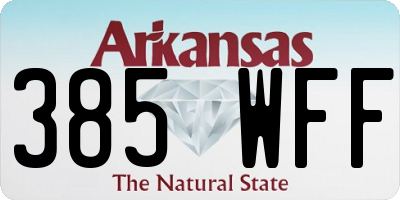 AR license plate 385WFF