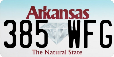 AR license plate 385WFG