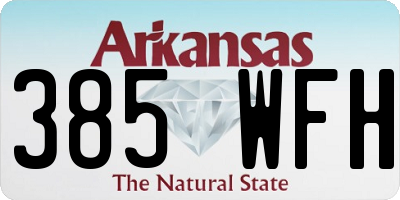 AR license plate 385WFH