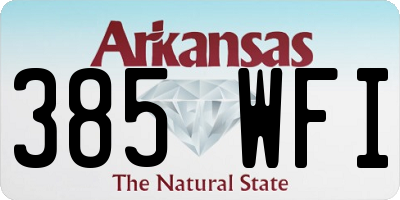 AR license plate 385WFI