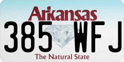 AR license plate 385WFJ