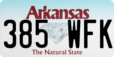 AR license plate 385WFK