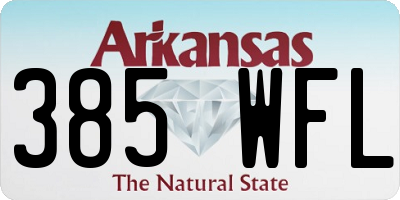 AR license plate 385WFL
