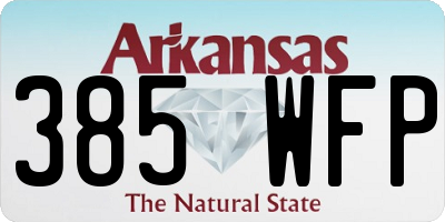 AR license plate 385WFP