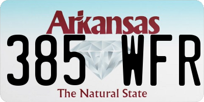 AR license plate 385WFR