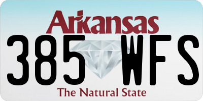AR license plate 385WFS