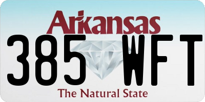 AR license plate 385WFT