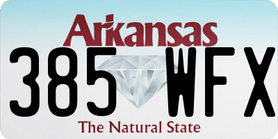 AR license plate 385WFX
