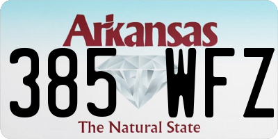 AR license plate 385WFZ