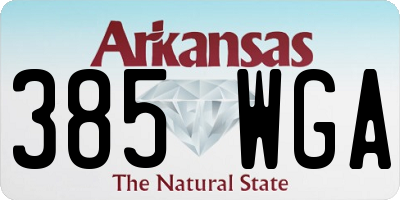 AR license plate 385WGA