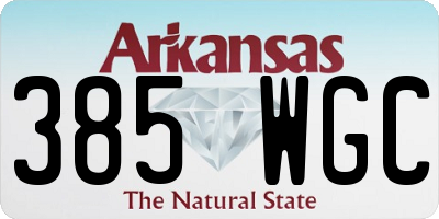 AR license plate 385WGC