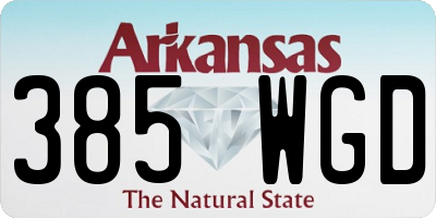 AR license plate 385WGD