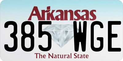 AR license plate 385WGE
