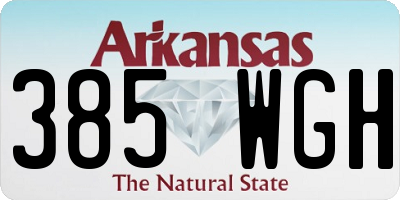 AR license plate 385WGH