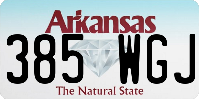 AR license plate 385WGJ