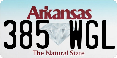 AR license plate 385WGL