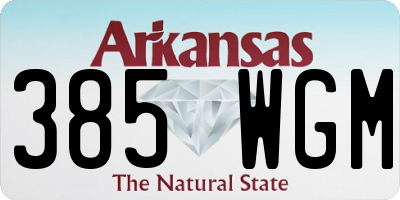 AR license plate 385WGM