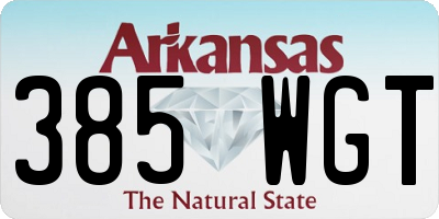 AR license plate 385WGT