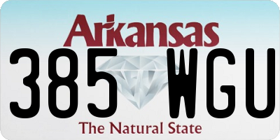 AR license plate 385WGU