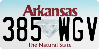 AR license plate 385WGV