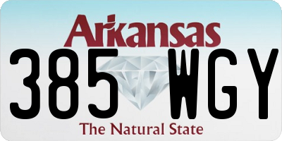 AR license plate 385WGY