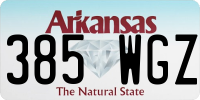 AR license plate 385WGZ