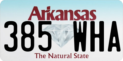 AR license plate 385WHA