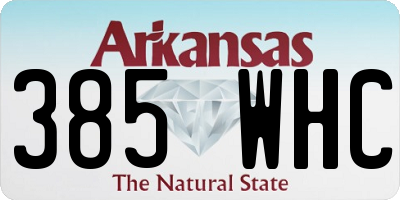 AR license plate 385WHC