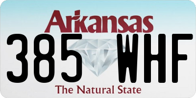 AR license plate 385WHF