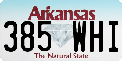 AR license plate 385WHI