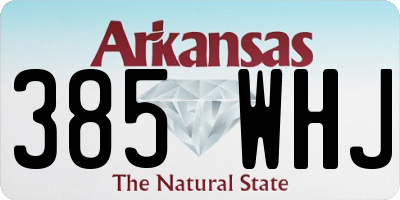 AR license plate 385WHJ