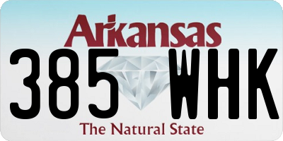 AR license plate 385WHK