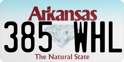 AR license plate 385WHL
