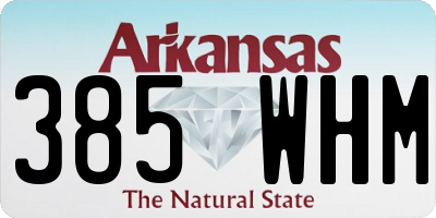 AR license plate 385WHM