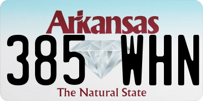 AR license plate 385WHN