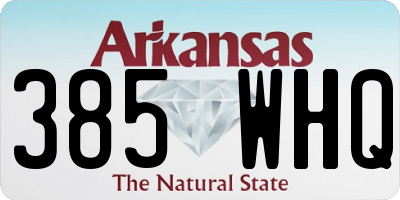 AR license plate 385WHQ