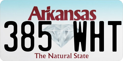 AR license plate 385WHT