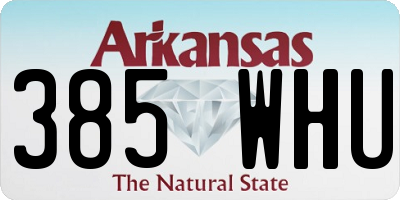 AR license plate 385WHU