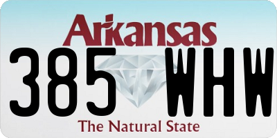 AR license plate 385WHW