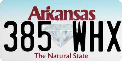 AR license plate 385WHX