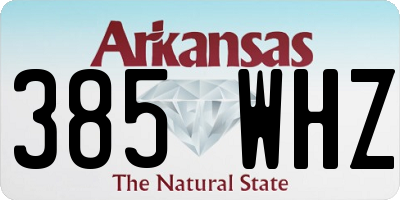 AR license plate 385WHZ