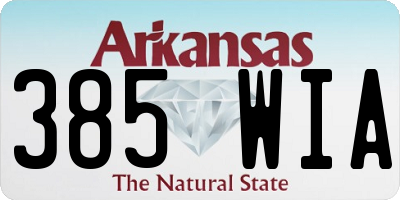 AR license plate 385WIA