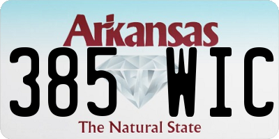 AR license plate 385WIC