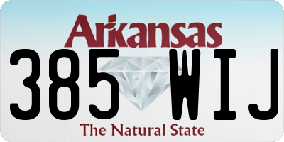 AR license plate 385WIJ
