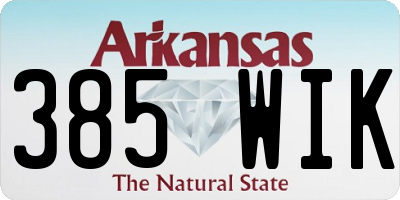AR license plate 385WIK